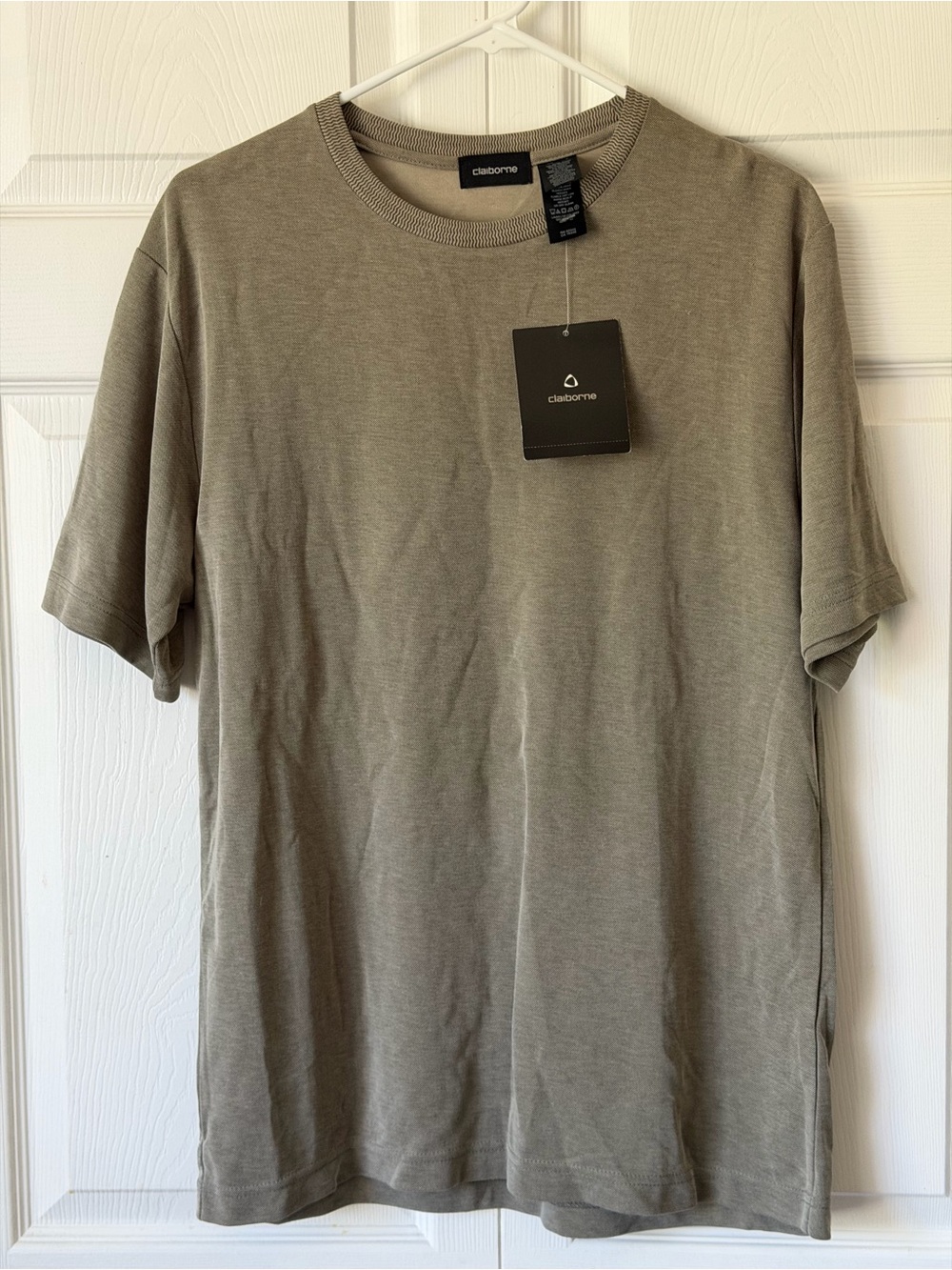 Claiborne Short‑Sleeve Crewneck Tee in Olive